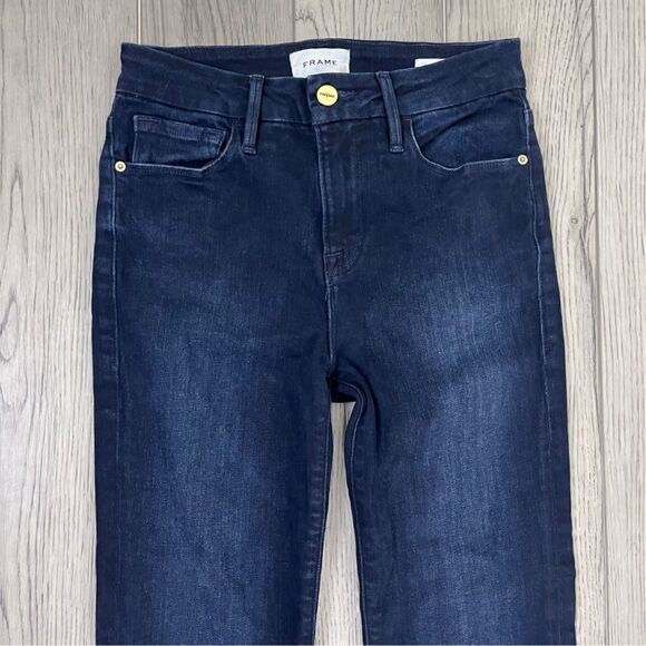 FRAME Le Crop Mini Bootcut Size 26 Denim Cotton High Rise Retro Vintage 70s Jean - Picture 8 of 10